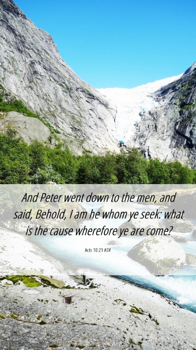 Picture 06 - Acts 10:21 ASV Mobile Phone Wallpaper - And Peter went down to the men, and said, Behold, - Mobile Bible Verse Wallpaper