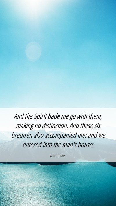 Picture 06 - Acts 11:12 ASV Mobile Phone Wallpaper - And the Spirit bade me go with them, making no - Mobile Bible Verse Wallpaper