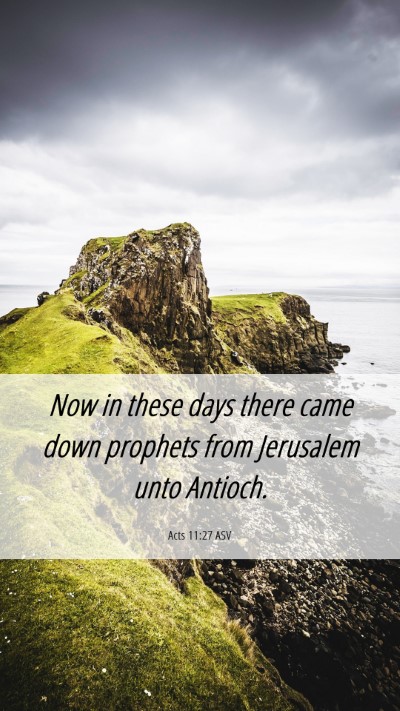 Picture 06 - Acts 11:27 ASV Mobile Phone Wallpaper - Now in these days there came down prophets from - Mobile Bible Verse Wallpaper