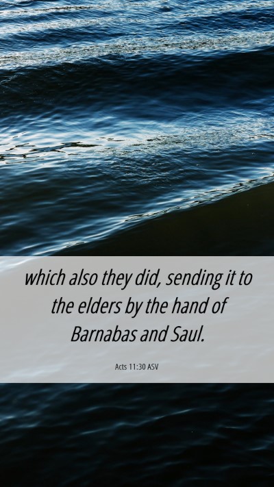 Picture 06 - Acts 11:30 ASV Mobile Phone Wallpaper - which also they did, sending it to the elders by - Mobile Bible Verse Wallpaper