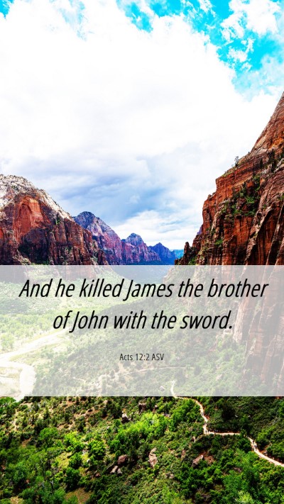 Picture 06 - Acts 12:2 ASV Mobile Phone Wallpaper - And he killed James the brother of John with the - Mobile Bible Verse Wallpaper