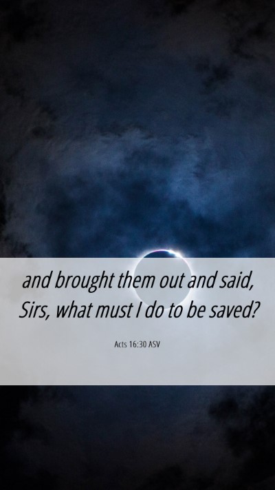 Picture 06 - Acts 16:30 ASV Mobile Phone Wallpaper - and brought them out and said, Sirs, what must I - Mobile Bible Verse Wallpaper