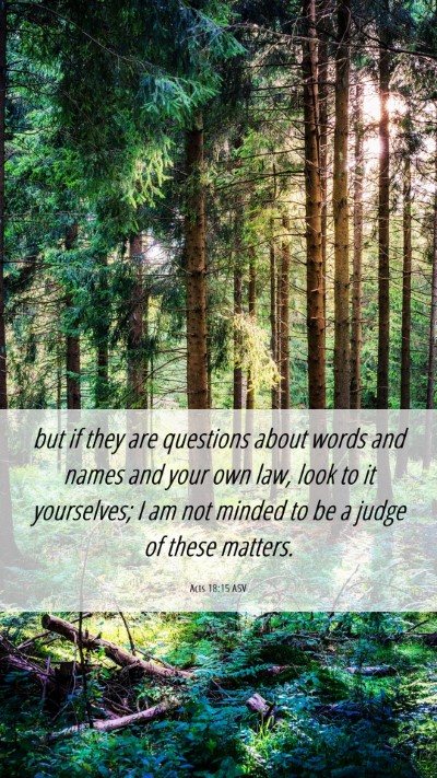 Picture 06 - Acts 18:15 ASV Mobile Phone Wallpaper - but if they are questions about words and names - Mobile Bible Verse Wallpaper