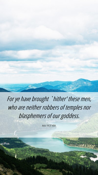 Picture 06 - Acts 19:37 ASV Mobile Phone Wallpaper - For ye have brought `hither' these men, who are - Mobile Bible Verse Wallpaper