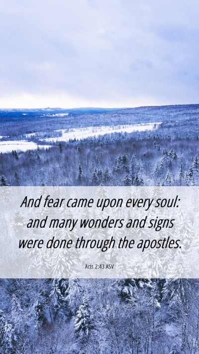Picture 06 - Acts 2:43 ASV Mobile Phone Wallpaper - And fear came upon every soul: and many wonders - Mobile Bible Verse Wallpaper