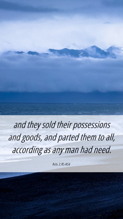 Picture 06 - Acts 2:45 ASV Mobile Phone Wallpaper - and they sold their possessions and goods, and - Mobile Bible Verse Wallpaper
