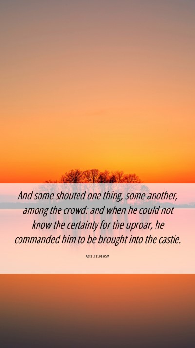 Picture 06 - Acts 21:34 ASV Mobile Phone Wallpaper - And some shouted one thing, some another, among - Mobile Bible Verse Wallpaper