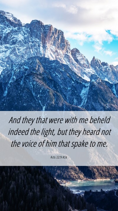 Picture 06 - Acts 22:9 ASV Mobile Phone Wallpaper - And they that were with me beheld indeed the - Mobile Bible Verse Wallpaper