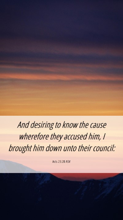 Picture 06 - Acts 23:28 ASV Mobile Phone Wallpaper - And desiring to know the cause wherefore they - Mobile Bible Verse Wallpaper