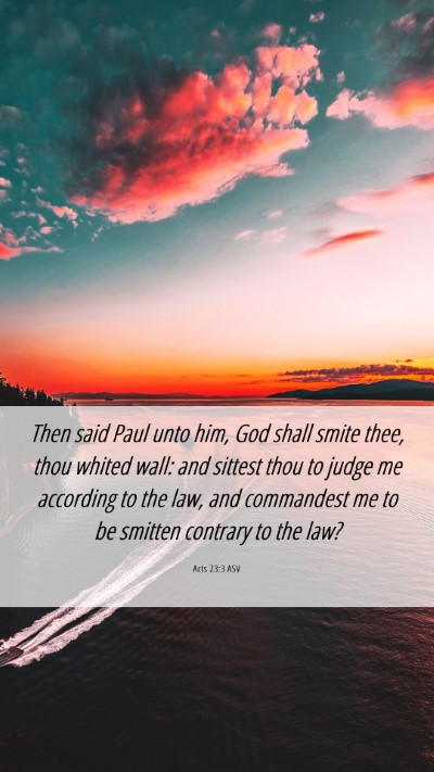 Picture 06 - Acts 23:3 ASV Mobile Phone Wallpaper - Then said Paul unto him, God shall smite thee, - Mobile Bible Verse Wallpaper