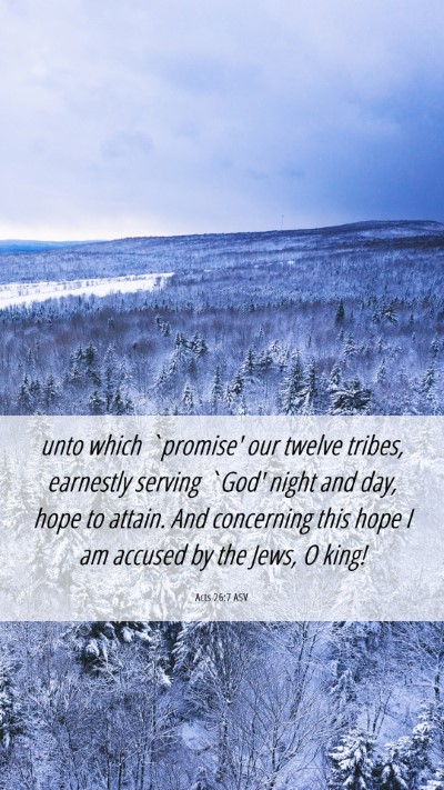 Picture 06 - Acts 26:7 ASV Mobile Phone Wallpaper - unto which `promise' our twelve tribes, earnestly - Mobile Bible Verse Wallpaper
