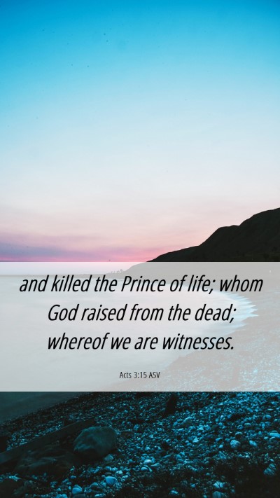 Picture 06 - Acts 3:15 ASV Mobile Phone Wallpaper - and killed the Prince of life; whom God raised - Mobile Bible Verse Wallpaper