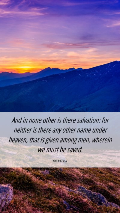 Picture 06 - Acts 4:12 ASV Mobile Phone Wallpaper - And in none other is there salvation: for neither - Mobile Bible Verse Wallpaper