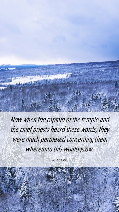 Picture 06 - Acts 5:24 ASV Mobile Phone Wallpaper - Now when the captain of the temple and the chief - Mobile Bible Verse Wallpaper