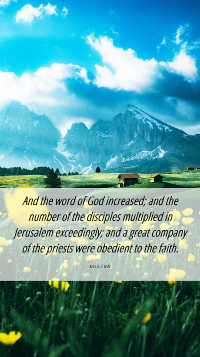 Picture 06 - Acts 6:7 ASV Mobile Phone Wallpaper - And the word of God increased; and the number of - Mobile Bible Verse Wallpaper