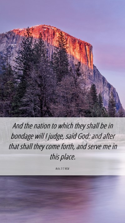 Picture 06 - Acts 7:7 ASV Mobile Phone Wallpaper - And the nation to which they shall be in bondage - Mobile Bible Verse Wallpaper