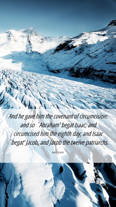 Picture 06 - Acts 7:8 ASV Mobile Phone Wallpaper - And he gave him the covenant of circumcision: and - Mobile Bible Verse Wallpaper