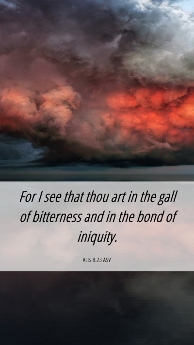 Picture 06 - Acts 8:23 ASV Mobile Phone Wallpaper - For I see that thou art in the gall of bitterness - Mobile Bible Verse Wallpaper