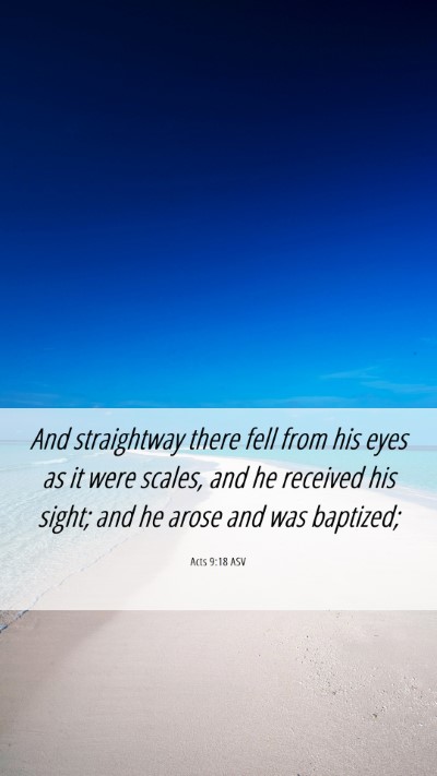 Picture 06 - Acts 9:18 ASV Mobile Phone Wallpaper - And straightway there fell from his eyes as it - Mobile Bible Verse Wallpaper