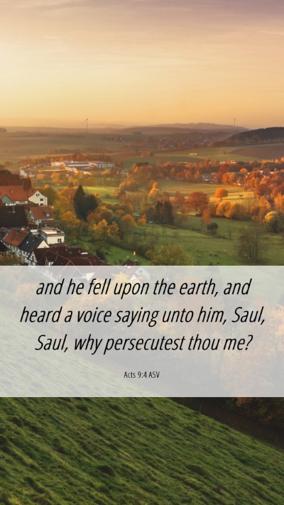 Picture 06 - Acts 9:4 ASV Mobile Phone Wallpaper - and he fell upon the earth, and heard a voice - Mobile Bible Verse Wallpaper