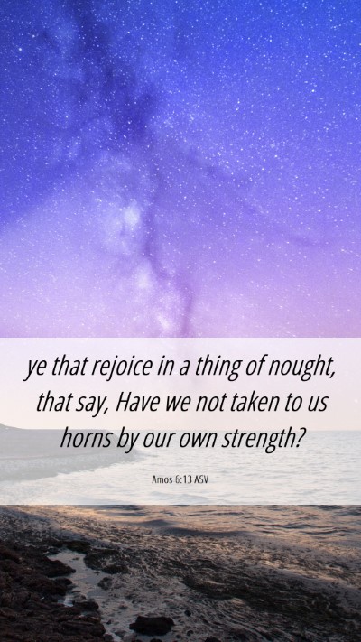 Picture 06 - Amos 6:13 ASV Mobile Phone Wallpaper - ye that rejoice in a thing of nought, that say, - Mobile Bible Verse Wallpaper