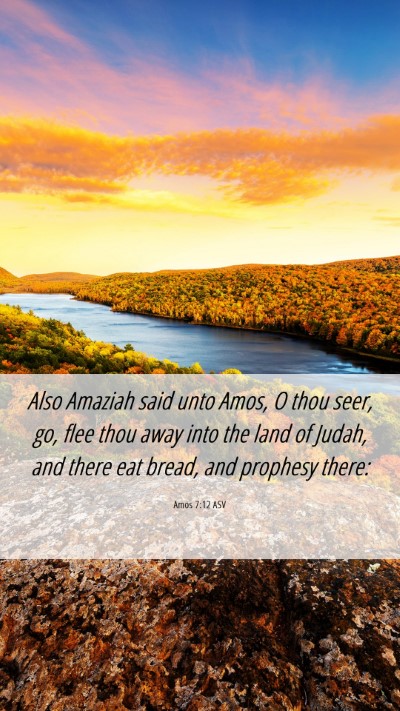 Picture 06 - Amos 7:12 ASV Mobile Phone Wallpaper - Also Amaziah said unto Amos, O thou seer, go, - Mobile Bible Verse Wallpaper