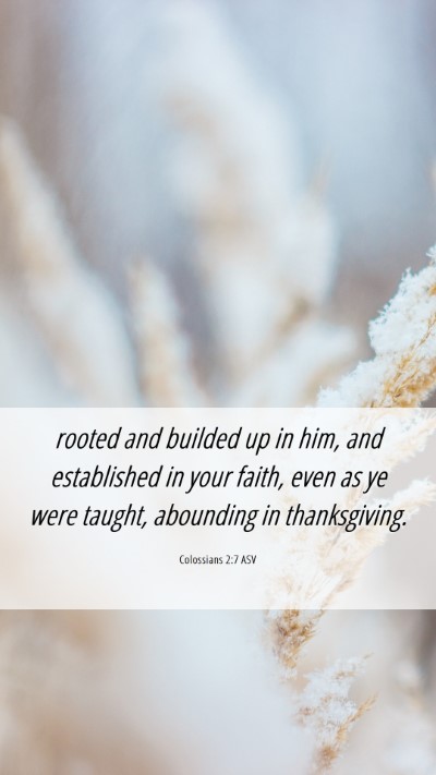 Picture 06 - Colossians 2:7 ASV Mobile Phone Wallpaper - rooted and builded up in him, and established in - Mobile Bible Verse Wallpaper