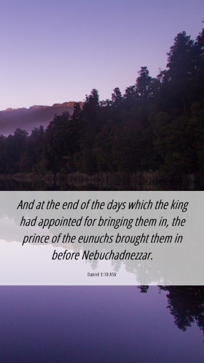 Picture 06 - Daniel 1:18 ASV Mobile Phone Wallpaper - And at the end of the days which the king had - Mobile Bible Verse Wallpaper