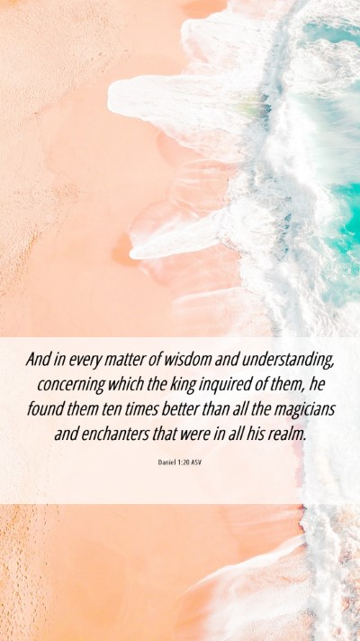 Picture 06 - Daniel 1:20 ASV Mobile Phone Wallpaper - And in every matter of wisdom and understanding, - Mobile Bible Verse Wallpaper