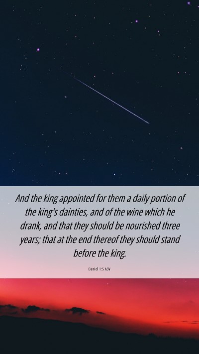 Picture 06 - Daniel 1:5 ASV Mobile Phone Wallpaper - And the king appointed for them a daily portion - Mobile Bible Verse Wallpaper