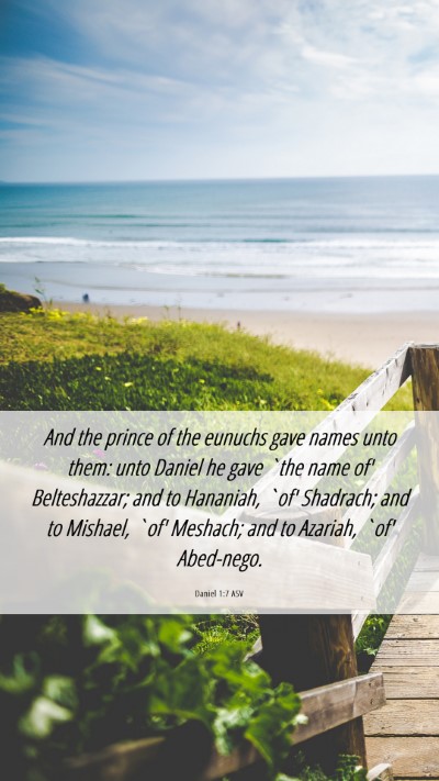 Picture 06 - Daniel 1:7 ASV Mobile Phone Wallpaper - And the prince of the eunuchs gave names unto - Mobile Bible Verse Wallpaper