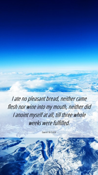 Picture 06 - Daniel 10:3 ASV Mobile Phone Wallpaper - I ate no pleasant bread, neither came flesh nor - Mobile Bible Verse Wallpaper