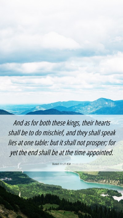 Picture 06 - Daniel 11:27 ASV Mobile Phone Wallpaper - And as for both these kings, their hearts shall - Mobile Bible Verse Wallpaper