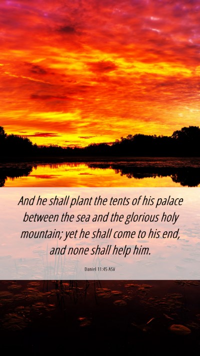 Picture 06 - Daniel 11:45 ASV Mobile Phone Wallpaper - And he shall plant the tents of his palace - Mobile Bible Verse Wallpaper