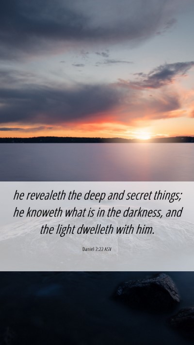 Picture 06 - Daniel 2:22 ASV Mobile Phone Wallpaper - he revealeth the deep and secret things; he - Mobile Bible Verse Wallpaper