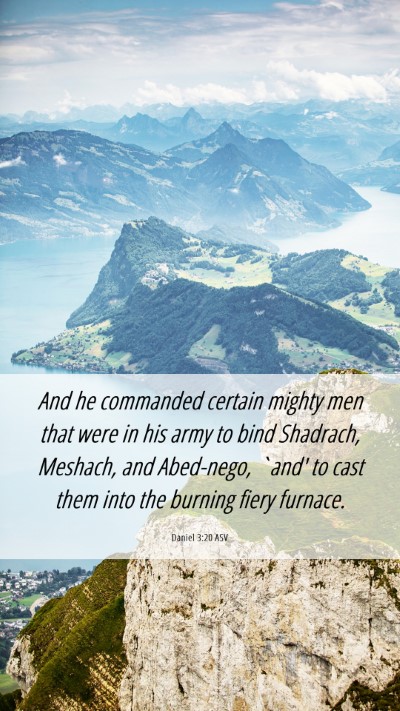 Picture 06 - Daniel 3:20 ASV Mobile Phone Wallpaper - And he commanded certain mighty men that were in - Mobile Bible Verse Wallpaper