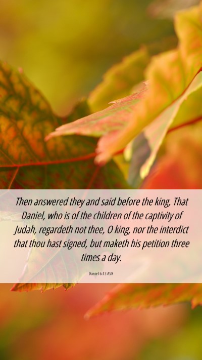 Picture 06 - Daniel 6:13 ASV Mobile Phone Wallpaper - Then answered they and said before the king, That - Mobile Bible Verse Wallpaper