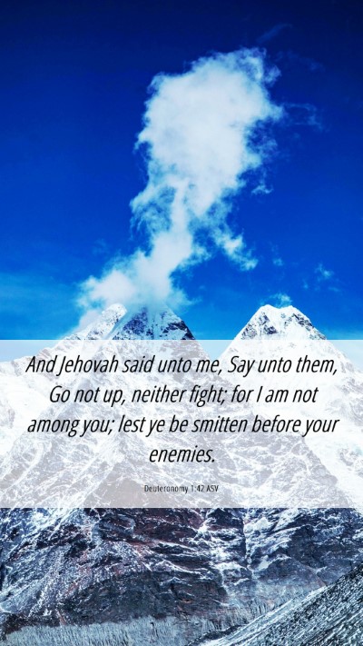 Picture 06 - Deuteronomy 1:42 ASV Mobile Phone Wallpaper - And Jehovah said unto me, Say unto them, Go not - Mobile Bible Verse Wallpaper