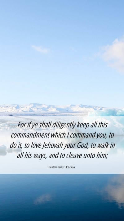 Picture 06 - Deuteronomy 11:22 ASV Mobile Phone Wallpaper - For if ye shall diligently keep all this - Mobile Bible Verse Wallpaper