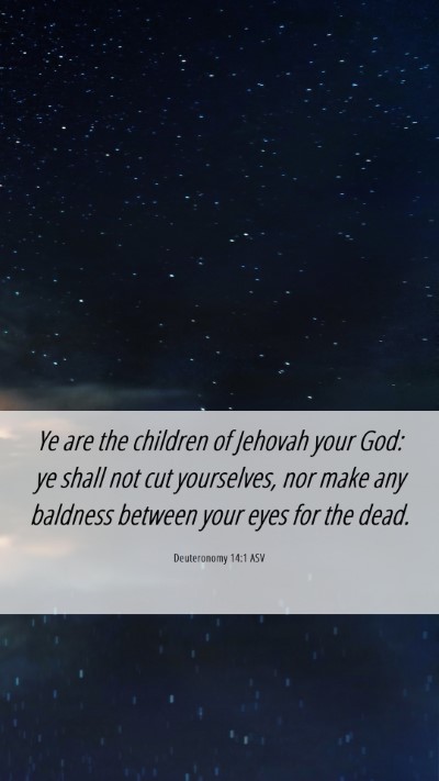Picture 06 - Deuteronomy 14:1 ASV Mobile Phone Wallpaper - Ye are the children of Jehovah your God: ye shall - Mobile Bible Verse Wallpaper