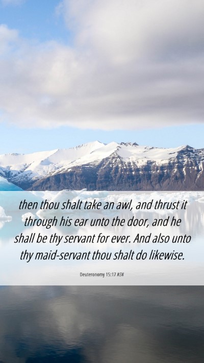 Picture 06 - Deuteronomy 15:17 ASV Mobile Phone Wallpaper - then thou shalt take an awl, and thrust it - Mobile Bible Verse Wallpaper