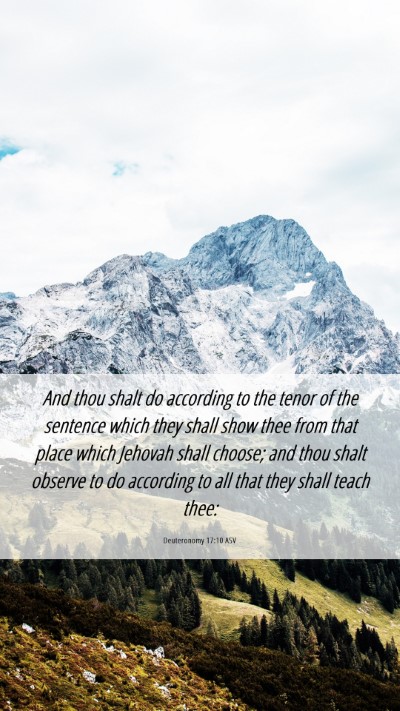 Picture 06 - Deuteronomy 17:10 ASV Mobile Phone Wallpaper - And thou shalt do according to the tenor of the - Mobile Bible Verse Wallpaper