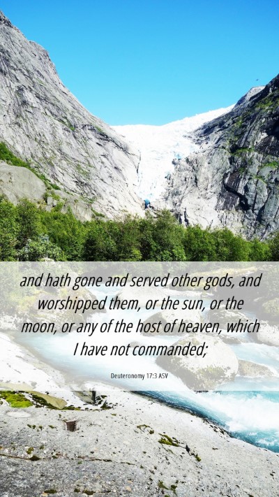 Picture 06 - Deuteronomy 17:3 ASV Mobile Phone Wallpaper - and hath gone and served other gods, and - Mobile Bible Verse Wallpaper