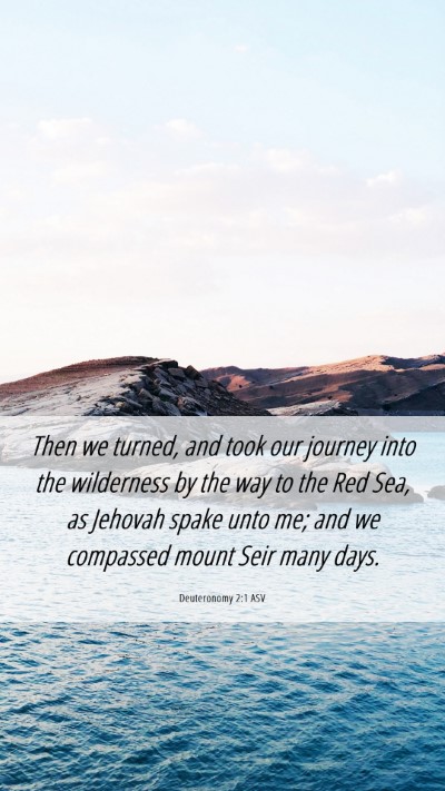 Picture 06 - Deuteronomy 2:1 ASV Mobile Phone Wallpaper - Then we turned, and took our journey into the - Mobile Bible Verse Wallpaper
