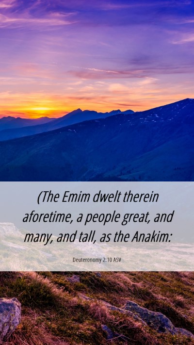 Picture 06 - Deuteronomy 2:10 ASV Mobile Phone Wallpaper - (The Emim dwelt therein aforetime, a people - Mobile Bible Verse Wallpaper