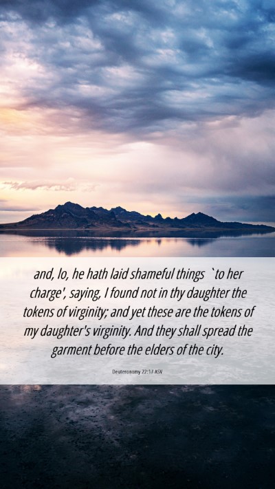 Picture 06 - Deuteronomy 22:17 ASV Mobile Phone Wallpaper - and, lo, he hath laid shameful things `to her - Mobile Bible Verse Wallpaper
