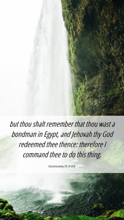 Picture 06 - Deuteronomy 24:18 ASV Mobile Phone Wallpaper - but thou shalt remember that thou wast a bondman - Mobile Bible Verse Wallpaper