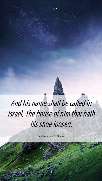 Picture 06 - Deuteronomy 25:10 ASV Mobile Phone Wallpaper - And his name shall be called in Israel, The house - Mobile Bible Verse Wallpaper