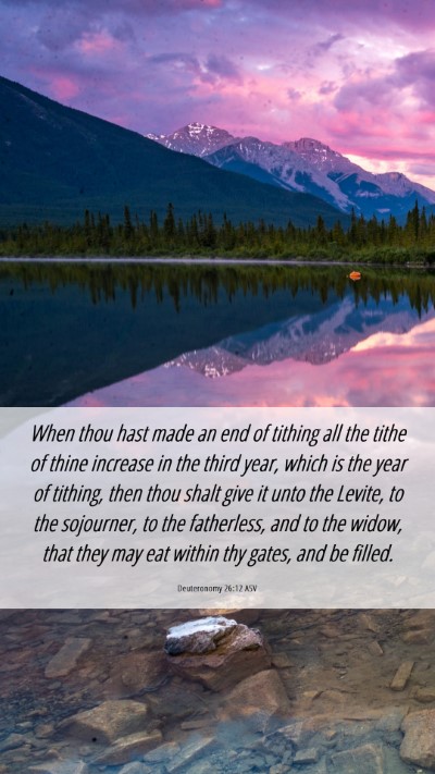 Picture 06 - Deuteronomy 26:12 ASV Mobile Phone Wallpaper - When thou hast made an end of tithing all the - Mobile Bible Verse Wallpaper