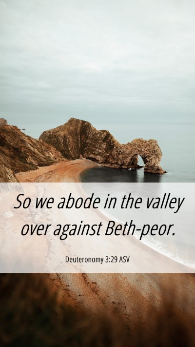 Picture 06 - Deuteronomy 3:29 ASV Mobile Phone Wallpaper - So we abode in the valley over against - Mobile Bible Verse Wallpaper